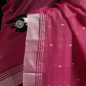 Pink - Traditional Handloom Chanderi Silk Saree 05