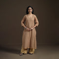 Mangalagiri Pure Handwoven Cotton Mirror Work Straight Kurta for women 02