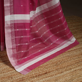 Pink - Traditional Handloom Chanderi Silk Saree 05