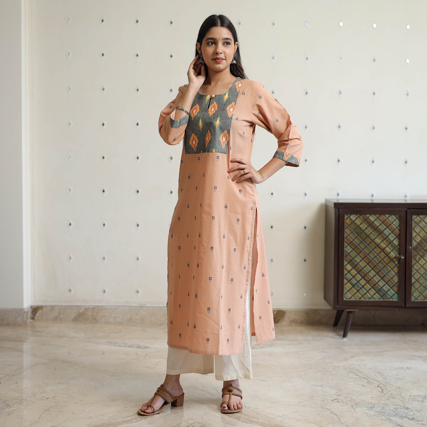 jacquard kurta