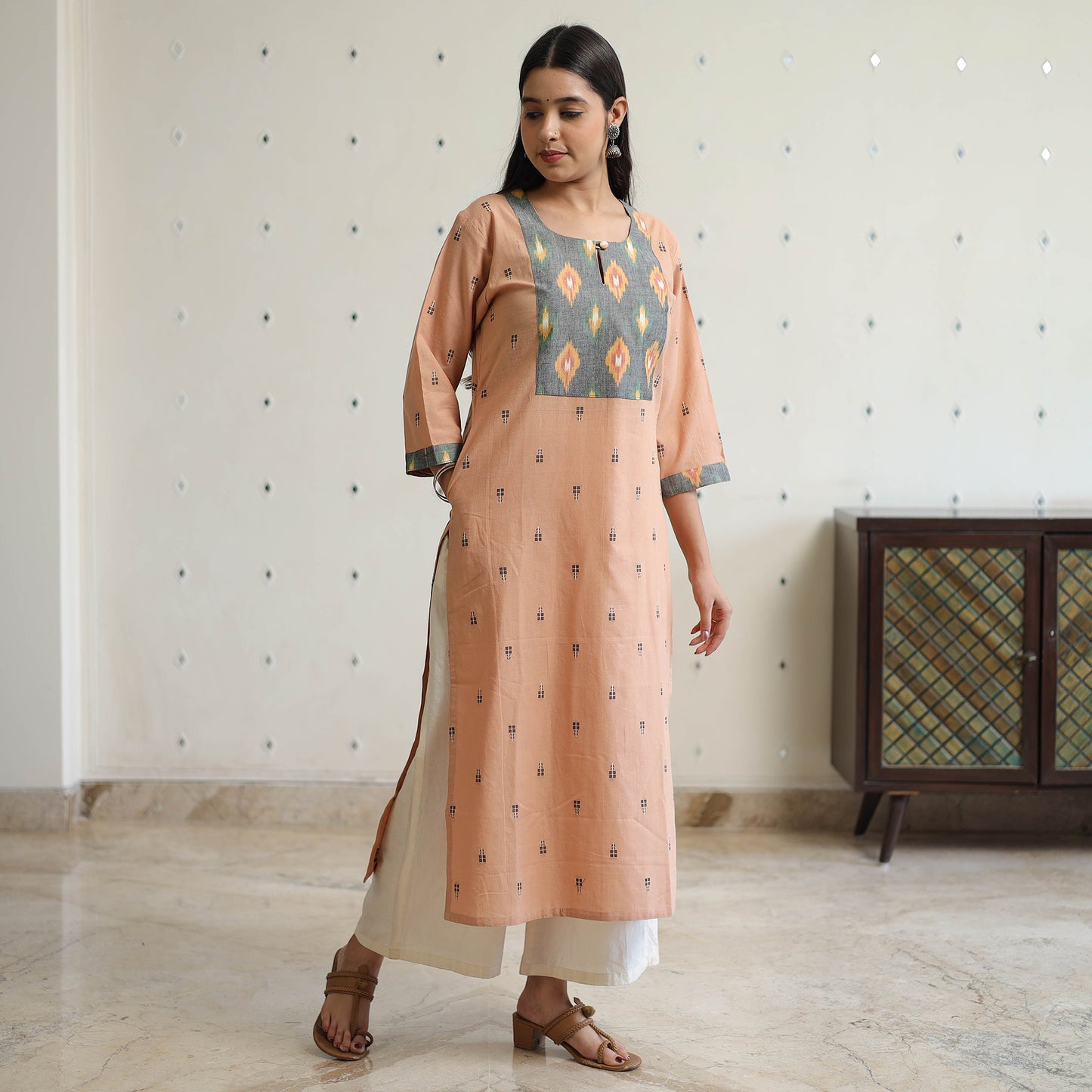 jacquard kurta