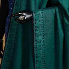 Green - cotton jacquard dupatta with thread border 11