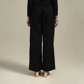 Elastic Waist Cotton Plain Palazzo for Women 46
