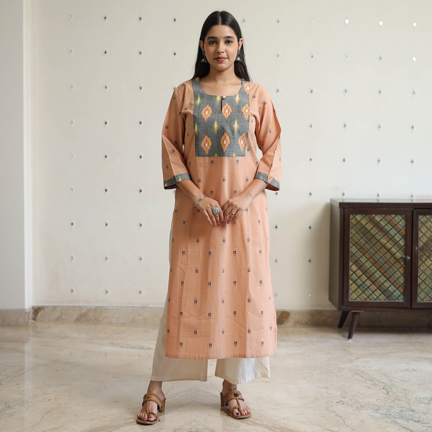 jacquard kurta