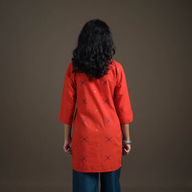 Jacquard Cotton Short Kurta for Women 13