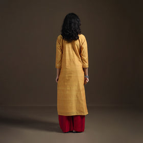 Mangalagiri Pure Handwoven Cotton Mirror Work Straight Kurta for women 29