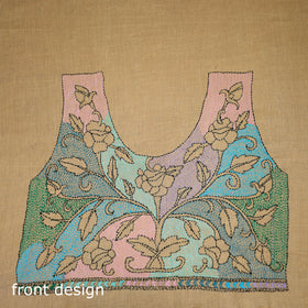 Bengal Kantha Hand Embroidered Cotton Blouse Piece 63