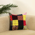 Multicolor - handcrafted cotton patchwork cushion cover 47