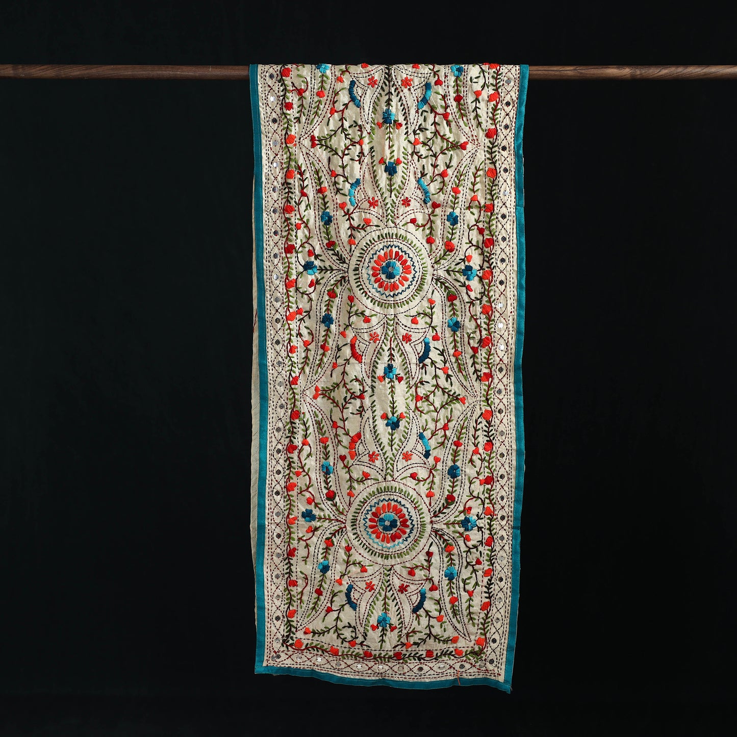 Ranihati Chanderi Silk Hand Embroidered Stole 32
