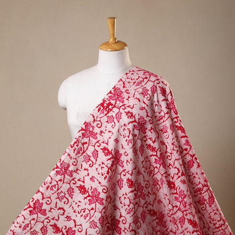 Pink - kutch batik cotton fabric 38 - handcrafted
