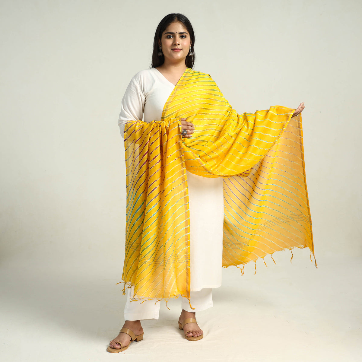 Leheriya Silk Dupatta