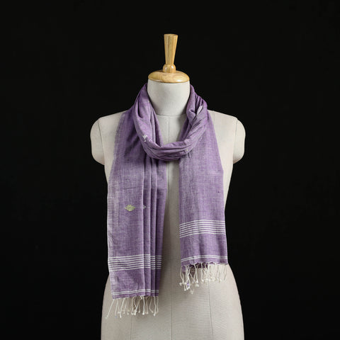Burdwan Jamdani Handloom Cotton Stole with Tassels 07