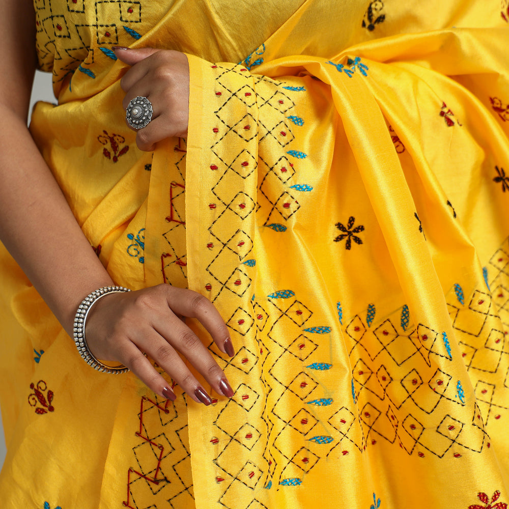 Kantha Embroidery Saree 