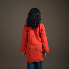 Jacquard Cotton Short Kurta for Women 09