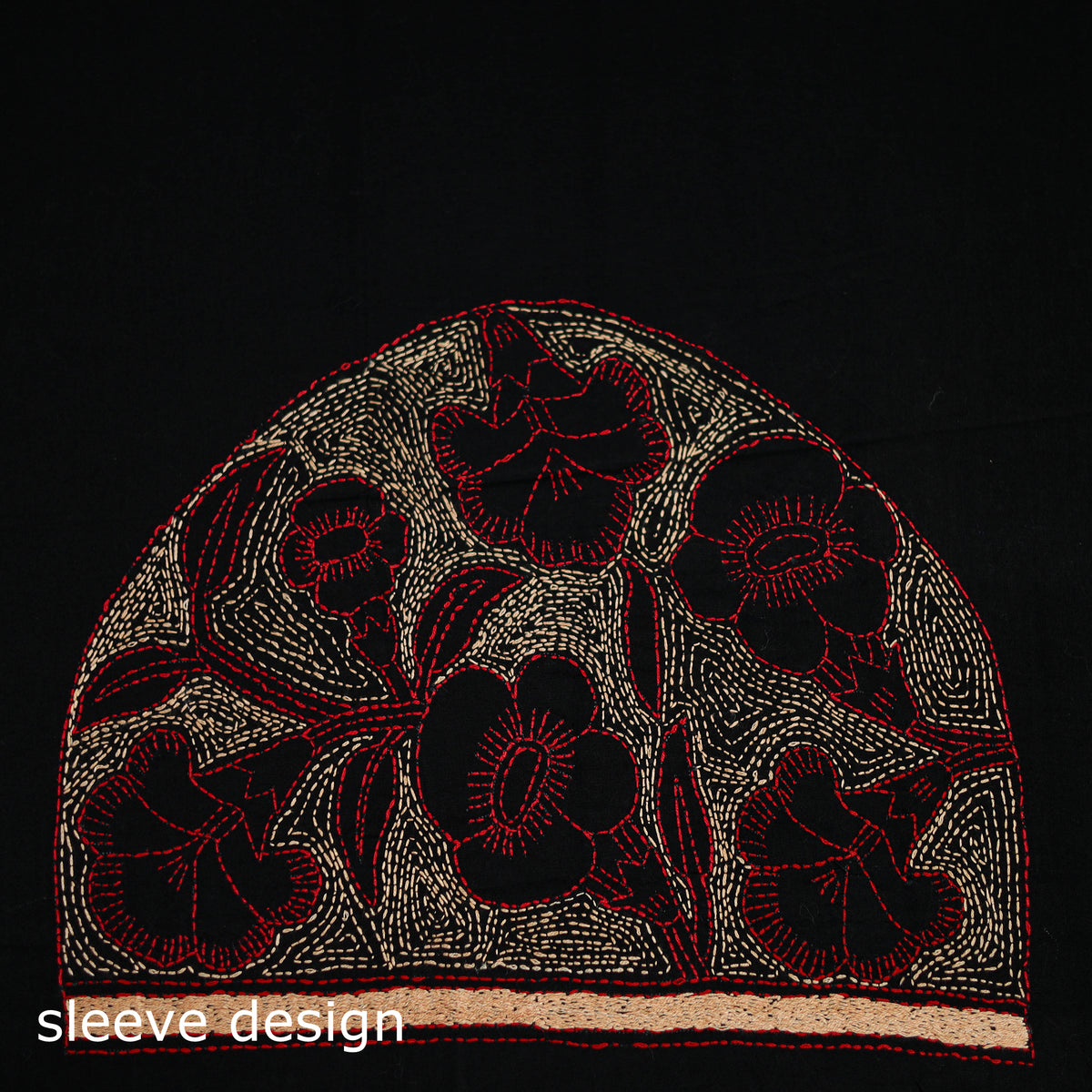 Bengal Kantha Hand Embroidered Cotton Blouse Piece 62