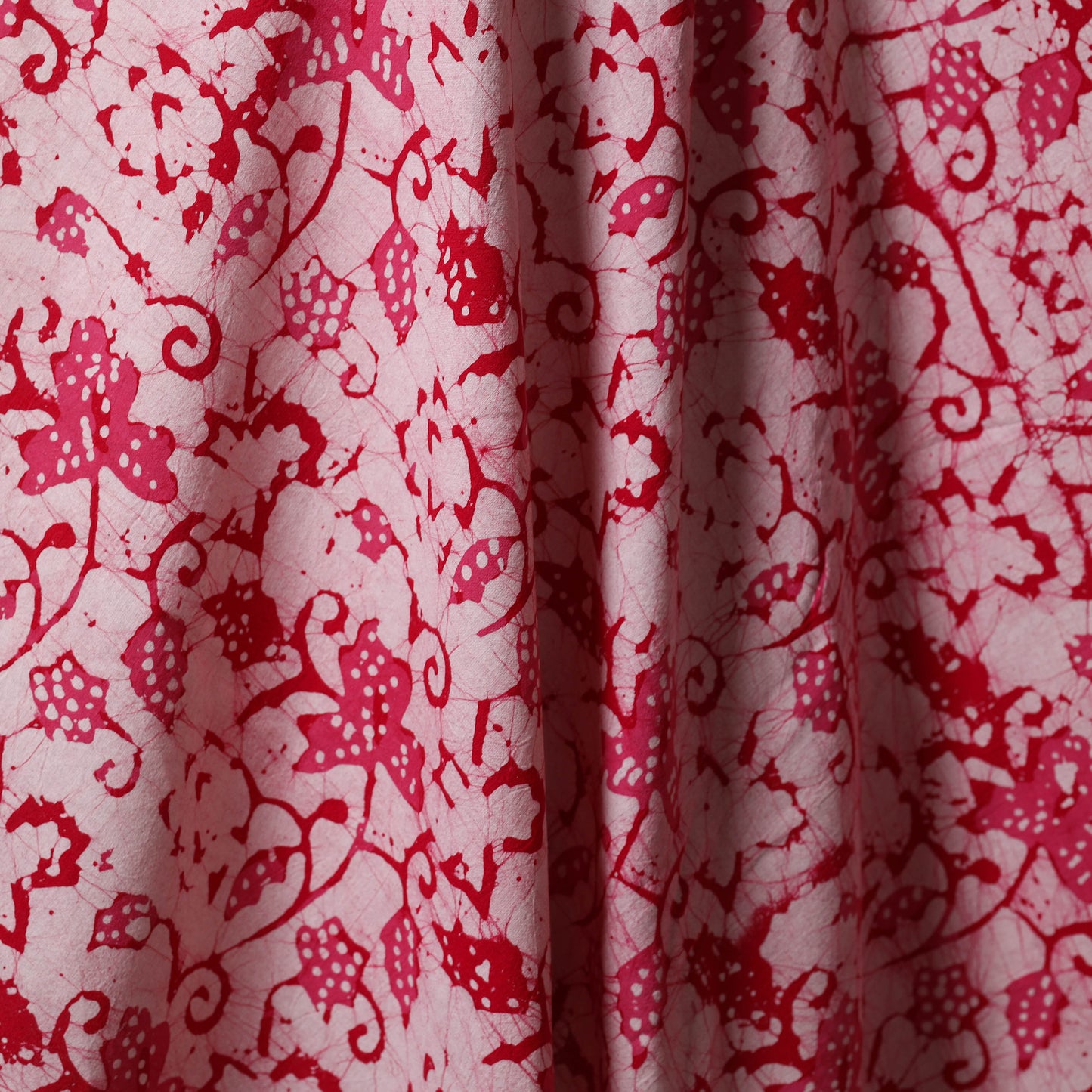 Pink - kutch batik cotton fabric 38 - handcrafted