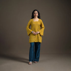 Jacquard Cotton Short Kurta for Women 10