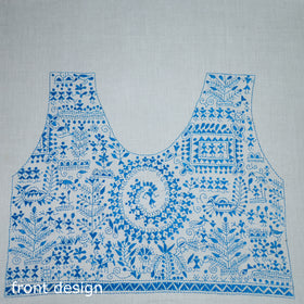 Bengal Kantha Hand Embroidered Cotton Blouse Piece 60