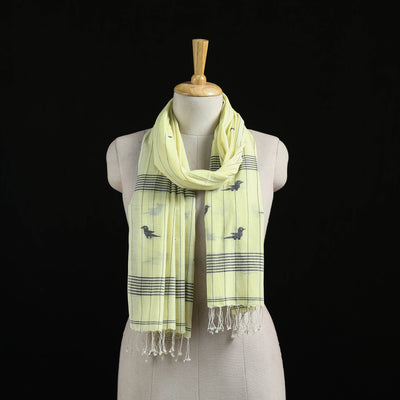 Burdwan Jamdani Handloom Cotton Stole with Tassels 03