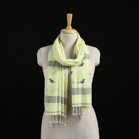 Burdwan Jamdani Handloom Cotton Stole with Tassels 03