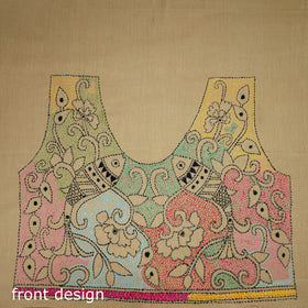 Bengal Kantha Hand Embroidered Cotton Blouse Piece 59