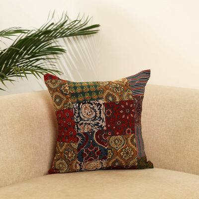  Multicolor Handcrafted Cotton Patchwork Cushion Cover