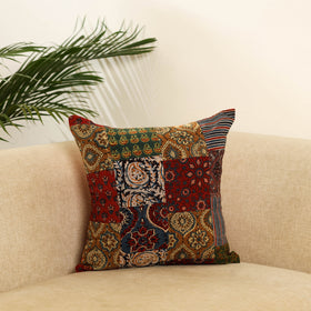  Multicolor Handcrafted Cotton Patchwork Cushion Cover