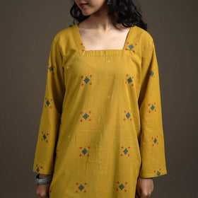 Jacquard Cotton Short Kurta for Women 10