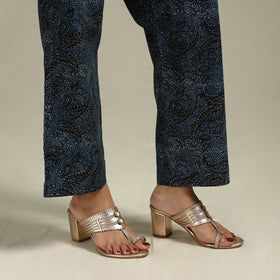 Elastic Waist Block Print Cotton Ajrakh Palazzo for Women 16