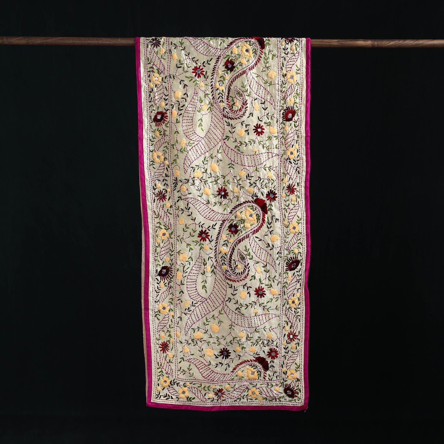 Ranihati Chanderi Silk Hand Embroidered Stole 27