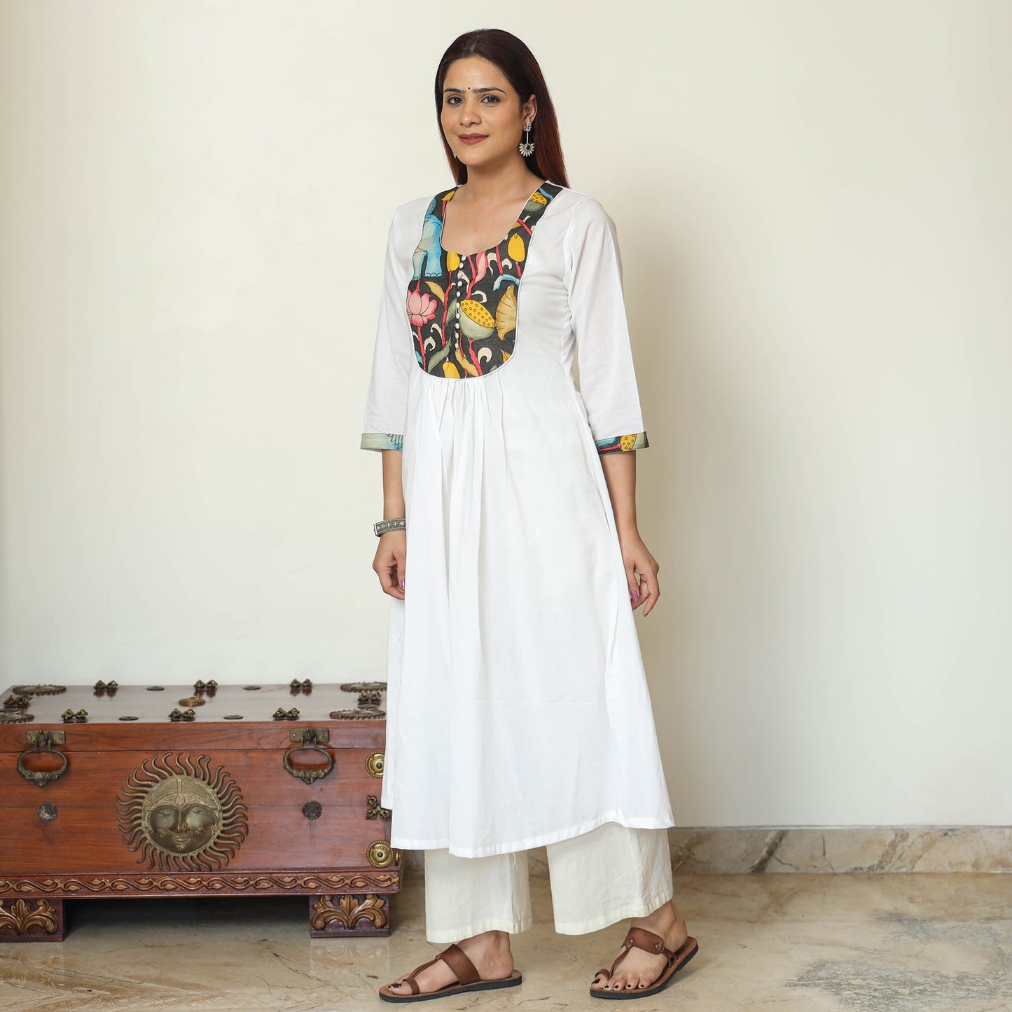 plain patchwork kurta 