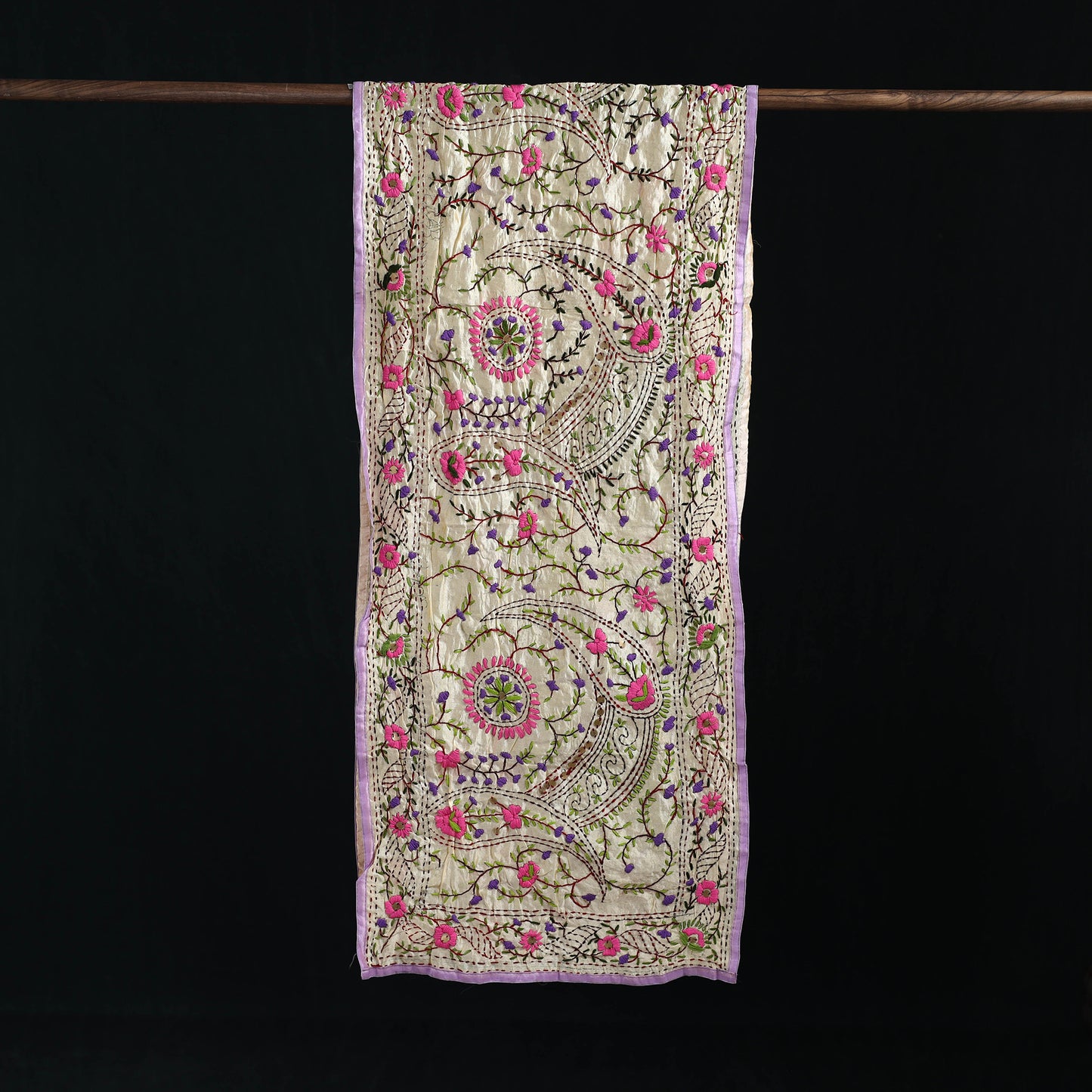 Ranihati Chanderi Silk Hand Embroidered Stole 26