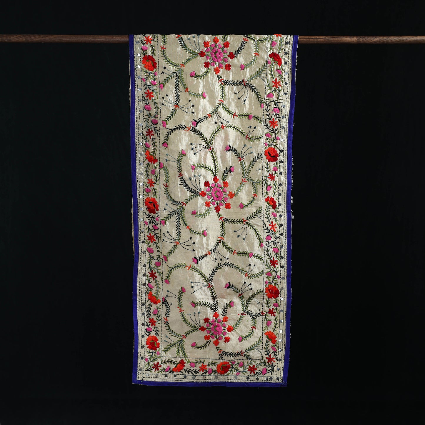 Ranihati Chanderi Silk Hand Embroidered Stole 25