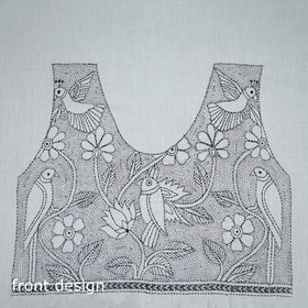 Bengal Kantha Hand Embroidered Cotton Blouse Piece 58