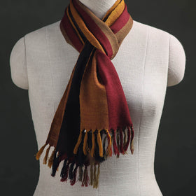 Multicolor - Kumaun Handwoven Pure Merino Wool Scarf 159