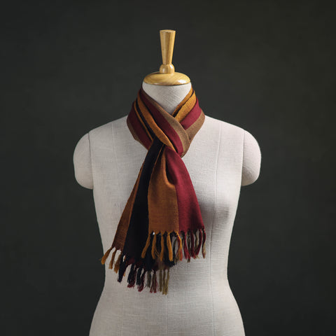 Multicolor - Kumaun Handwoven Pure Merino Wool Scarf 159