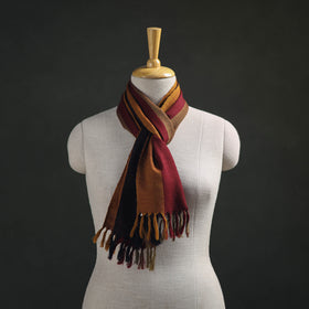 Multicolor - Kumaun Handwoven Pure Merino Wool Scarf 159