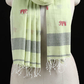 Burdwan Jamdani Handloom Cotton Stole with Tassels 01