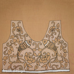 Bengal Kantha Hand Embroidered Cotton Blouse Piece 57