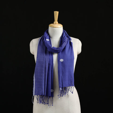 Burdwan Jamdani Handloom Cotton Stole with Tassels 03