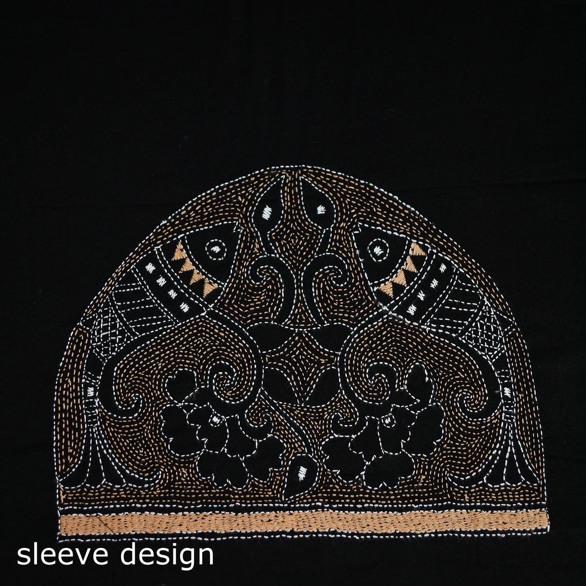 Bengal Kantha Hand Embroidered Cotton Blouse Piece 56