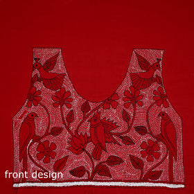 Bengal Kantha Hand Embroidered Cotton Blouse Piece 55