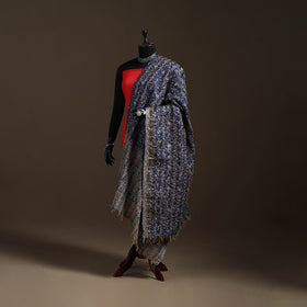 Bengal Hand Embroidery Patchwork Reversible Silk Kantha Dupatta 34