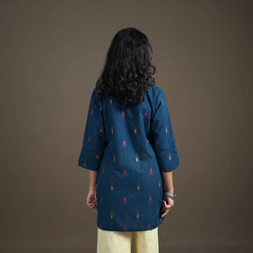 Jacquard Cotton Short Kurta for Women 14