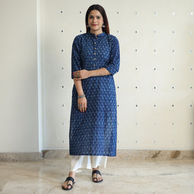 Buy Akola Block Printed Cotton Long Straight Kurta Online l iTokri.com