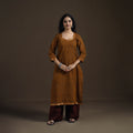 Mangalagiri Pure Handwoven Cotton Mirror Work Straight Kurta for women 04