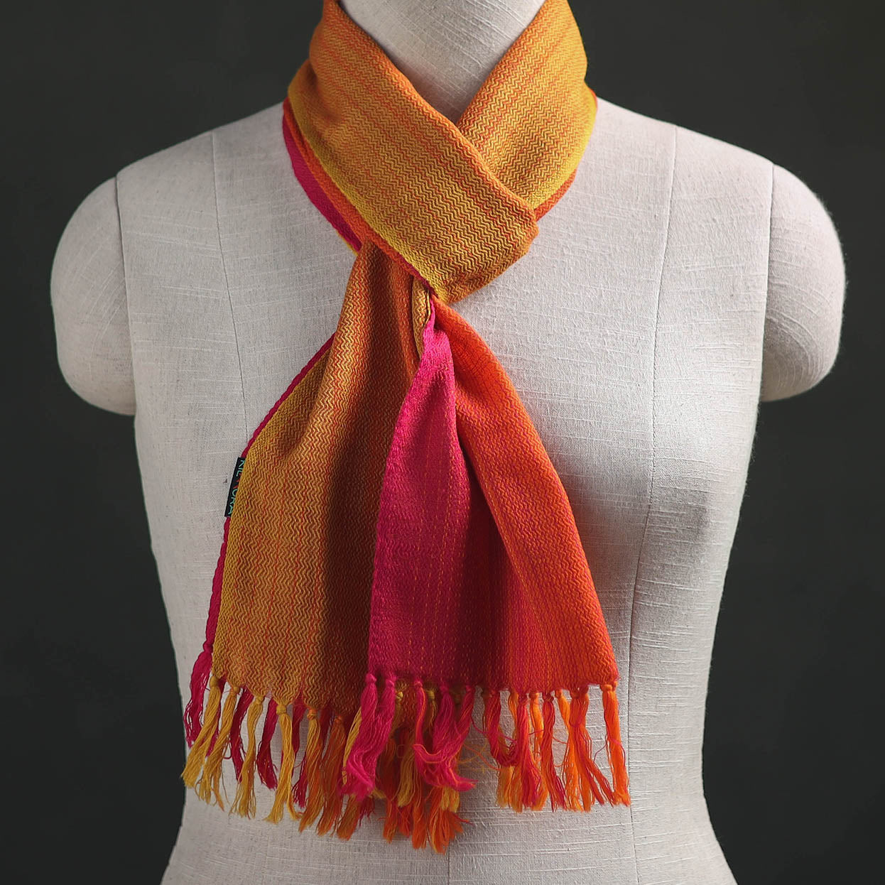 Multicolor - Kumaun Handwoven Pure Merino Wool Scarf 165