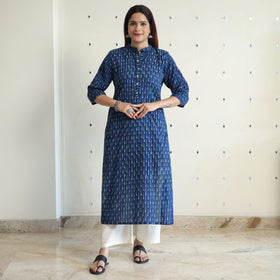 Buy Akola Block Printed Cotton Long Straight Kurta Online l iTokri.com