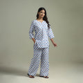 Sanganeri Floral Printed Cotton Night Suit for Women 06