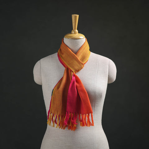 Multicolor - Kumaun Handwoven Pure Merino Wool Scarf 165